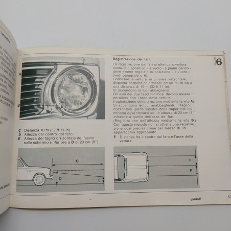 Libretto uso manutenzione e verifiche periodiche Renault 6. Condizioni mediocri
