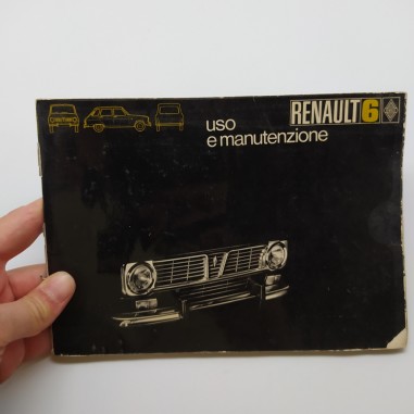 Renault 6. Libretto uso manutenzione e verifiche periodiche 1970. Mediocre