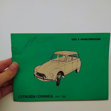 Libretto uso manutenzione Citroen Dyane6 (AY-CB) 1979. Segni a penna