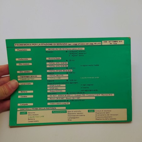 Libretto uso manutenzione Citroen Dyane6 (AY-CB) 1979. Segni a penna