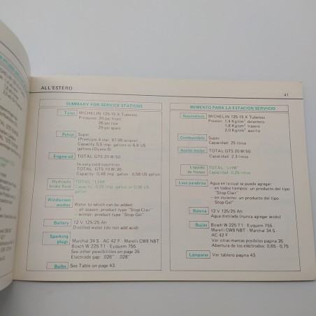 Libretto uso manutenzione Citroen Dyane6 (AY-CB) 1979. Segni a penna