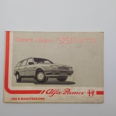 Libretto uso manutenzione Alfa Romeo Sport Wagon 33 1.8 TD. Macchie diffuse