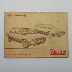 Libretto uso manutenzione Alfa Romeo mod. Alfa 33, 1985. Condizioni mediocri