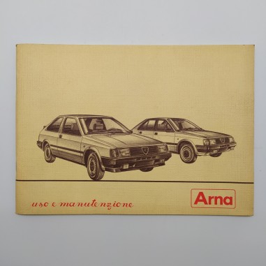 Libretto uso manutenzione Alfa Romeo Arna 1983. Ingiallimento