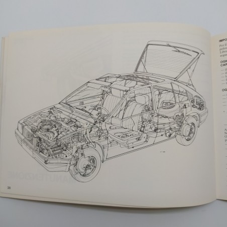 Libretto uso manutenzione Alfa Romeo Arna 1983. Ingiallimento