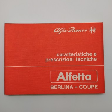 Libretto caratteristiche e prestazioni Alfa Romeo Alfetta Berlina e Coupe 1983