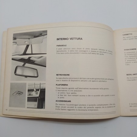 Libretto uso manutenzione Alfasud e Alfasud L. Ingiallimento interno