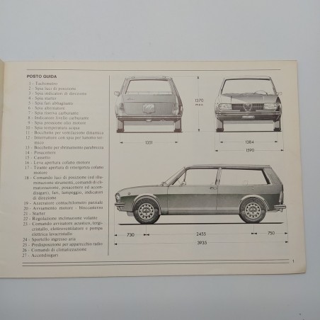Libretto uso manutenzione Allegato Alfasud giardinetta. Polvere e macchie