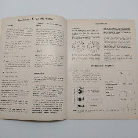 Libretto uso manutenzione Alfasud ti 1973. Aloni e polvere