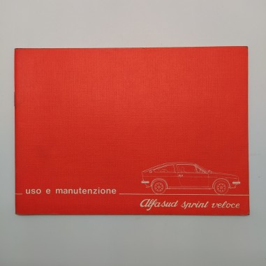 Libretto uso manutenzione Alfasud Sprint veloce 1980. Macchie in copertina