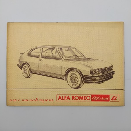 Libretto uso manutenzione Alfa Romeo Alfasud ti 1980. Polvere e macchie
