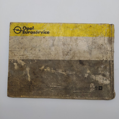 Libretto uso manutenzione Opel Omega 1987. Condizioni mediocri
