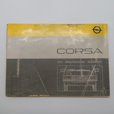 Libretto uso manutenzione Opel Corsa 1986. Copertina con pieghe e strappi