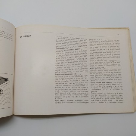 Libretto uso manutenzione Opel Rekord. Sbiaditure 1972. Condizioni mediocri