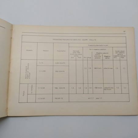 Libretto uso manutenzione Opel Kadett - Olympia 1969. Mediocre