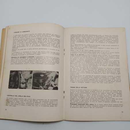 Libretto uso manutenzione Kadett, Olympia 1968. Mediocre