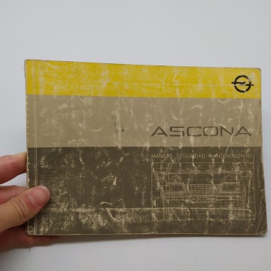 Libretto uso manutenzione Opel Ascona 1986, lingua spagnola. Condizioni mediocri