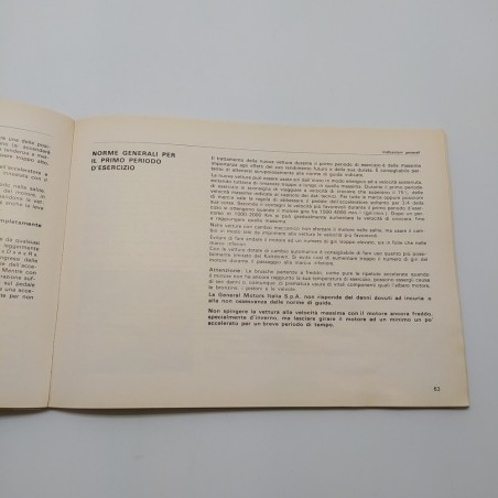 Istruzioni per l'esercizio e la sicurezza Opel 1978. Rilegatura debole. Mediocre