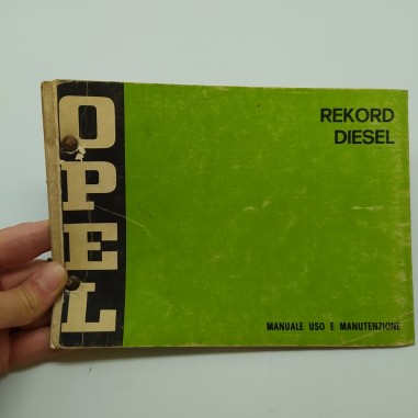 Opel libretto uso manutenzione Rekord diesel 1974. Rilagatura con fermacampioni