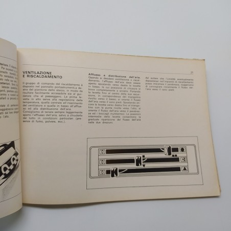 Libretto uso manutenzione Opel vettura Rekord diesel 1973. Ingiallimenti