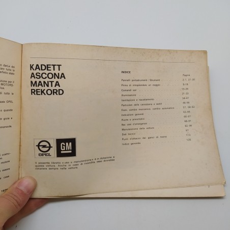 Opel Istruzioni per l'esercizio e la sicurezza 1979. Mediocre