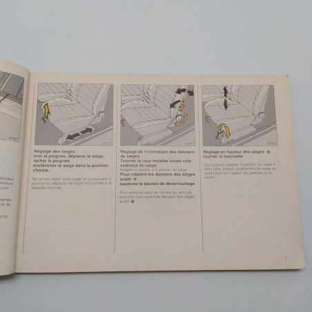Libretto uso manutenzione Opel in francese 1991. Condizioni mediocri