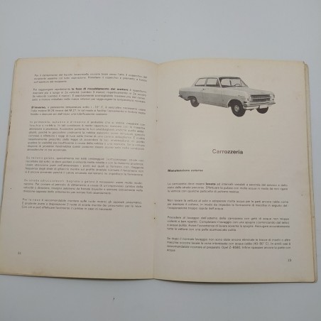 Manuale uso manutenzione Opel Rekord 1964. Mediocre e macchiato