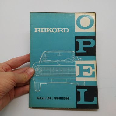 Opel, Manuale uso manutenzione vettura Rekord 1964. Mediocre e macchiato