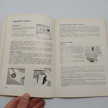 Manuale di uso manutenzione Opel, mod. Kadett e Olympia 1967. Libretto con aloni