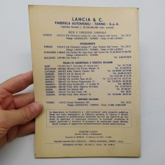 Libretto uso manutenzione Lancia Fulvia 2° serie berlina, 4°ed. 1972. Macchie 2