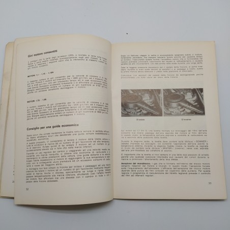 Manuale d'uso manutenzione Opel mod. Kadett Olympia 1967. Condizioni mediocri