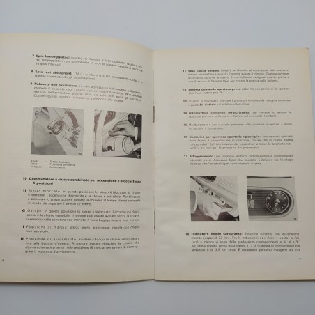 Opel Manuale uso manutenzione vettura Kadett 1963. Condizioni mediocri