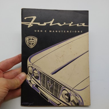 Libretto uso manutenzione Lancia Fulvia 1965. Macchie vistose