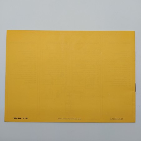 Libretto uso manutenzione Peugeot 504 L et Commerciale diesel multilingue. Buono
