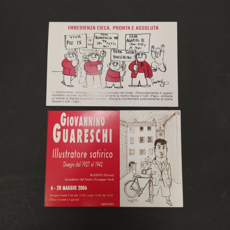 Lotto di 6 cartoline Guareschi, Pro loco Busseto anni '90/2000. Ottimo