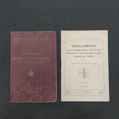 Lotto di 2 libretti istruzioni atti giuridici 1940 e regolamento 1929. buono
