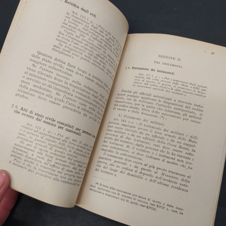 Lotto di 2 libretti istruzioni atti giuridici 1940 e regolamento 1929. buono