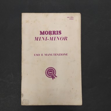 Libretto Uso e manutenzione Mini Minor Morris 1964. Macchie copertina