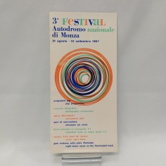 Depliant 3° festival Autodromo di Monza 1967. Segni sul retro, altrimenti buono