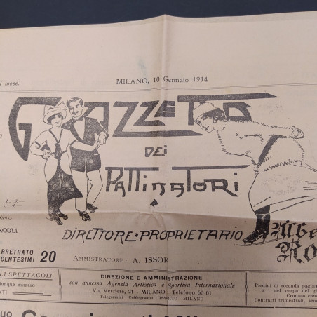 Gazzetta dei pattinatori n.1 del 1914. Buono