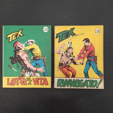 Lotto di 2 fumetti Tex collana Gigante 1964, n. 41 e 43. Buono