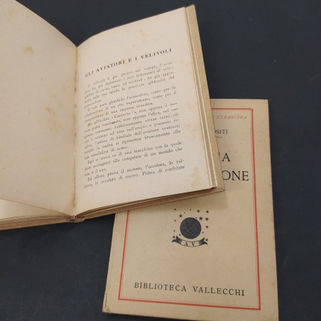 Volumi 1 e 2 La storia dell'aviazione 1931 con libretto Allievo pilota. Aloni