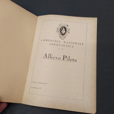 Volumi 1 e 2 La storia dell'aviazione 1931 con libretto Allievo pilota. Aloni