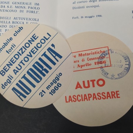 Lotto di 3 opuscoli Benedizione veicoli ACI Forlì 1966. Buono