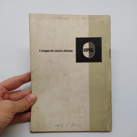 Manuale Opel uso e manutenzione mod. Kadett/Olympia 1968. Note a penna