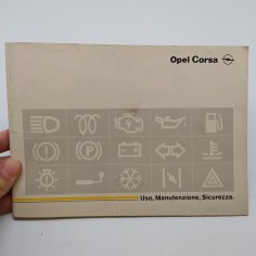 Libretto uso, manutenzione e sicurezza Opel Corsa 1990. Pieghe e ingiallimenti
