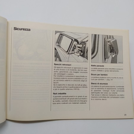 Libretto uso, manutenzione e sicurezza Opel Corsa 1990. Pieghe e ingiallimenti