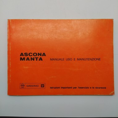 Libretto uso manutenzione Opel Ascona Manta 1975. Ingiallimenti e macchie