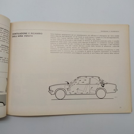 Libretto uso manutenzione Opel Ascona Manta 1975. Ingiallimenti e macchie