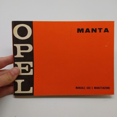 Opel Manuale uso e manutenzione mod. Manta 1972. Segno a penna sulla copertina